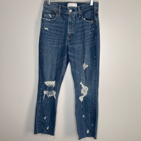 Abercrombie & Fitch High Rise Mom jeans Raw Hem - Picture 5 of 5